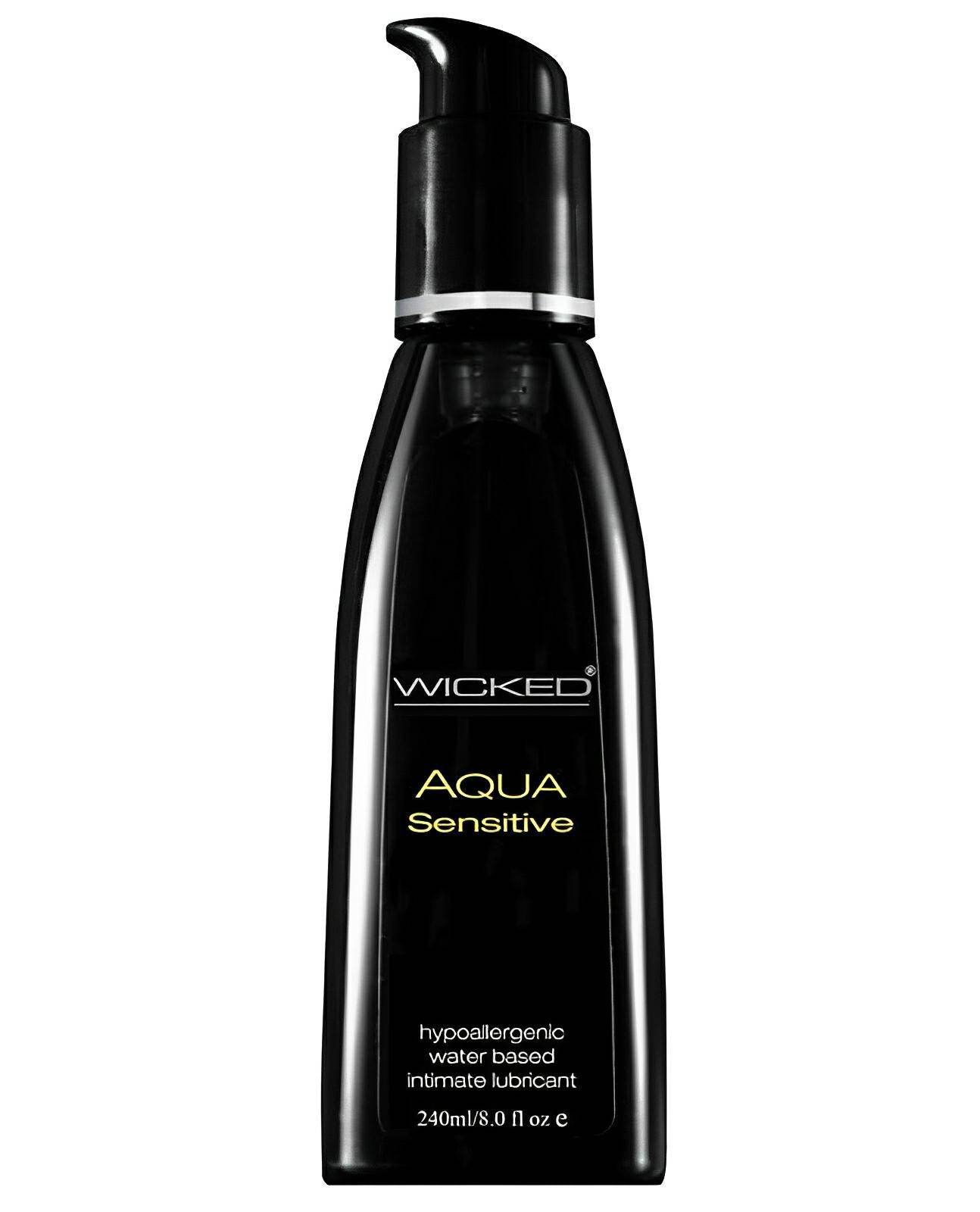 Wicked Sensual Care Hypoallergic Aqua Sensitive Lubricant - 8 Oz - SEX LOVE DOLLS