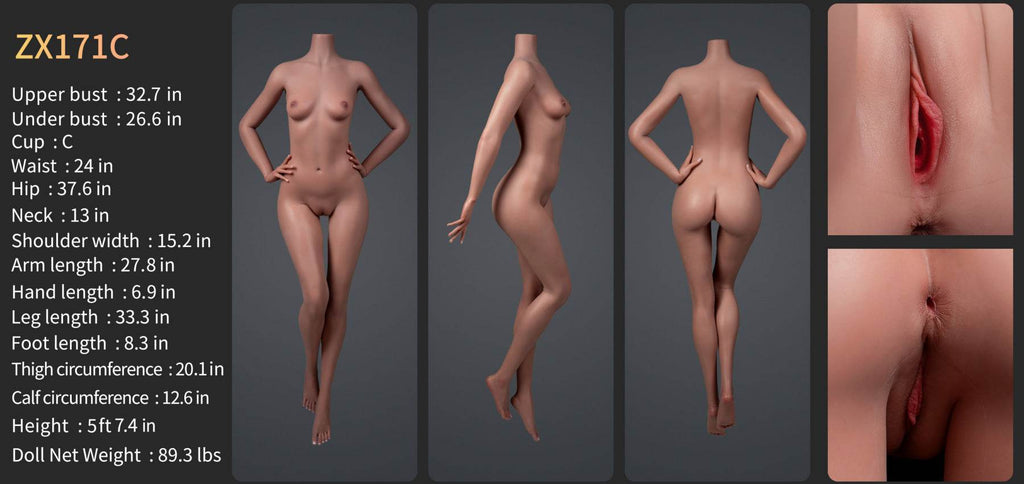 Ashtin Premium Silicone Head (Movable Jaw) + SLE Body Sex Doll - ZELEX® [USA STOCK] - SEX LOVE DOLLS