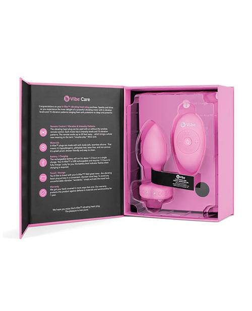 B-vibe Vibrating Heart Plug - SEX LOVE DOLLS