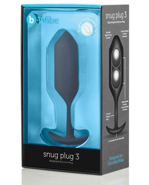 B-vibe Weighted Snug Plug 3 - 180 G - SEX LOVE DOLLS