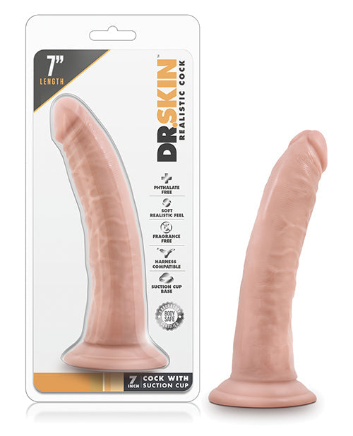 Blush Dr. Skin 7" Penis mit Saugnapf - Vanille
