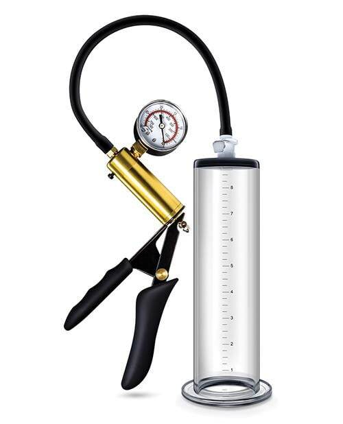 Blush Performance Vx6 Vacuum Penis Pump W-brass Pistol & Pressure Gauge - Clear - SEX LOVE DOLLS