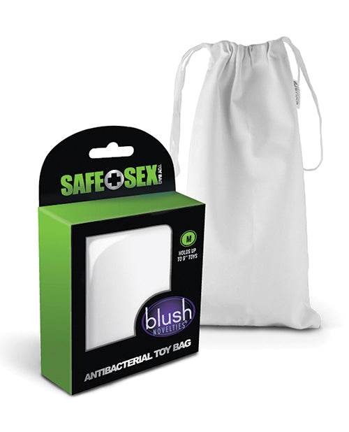 Blush Safe Sex Antibacterial Toy Bag Medium - White - SEX LOVE DOLLS