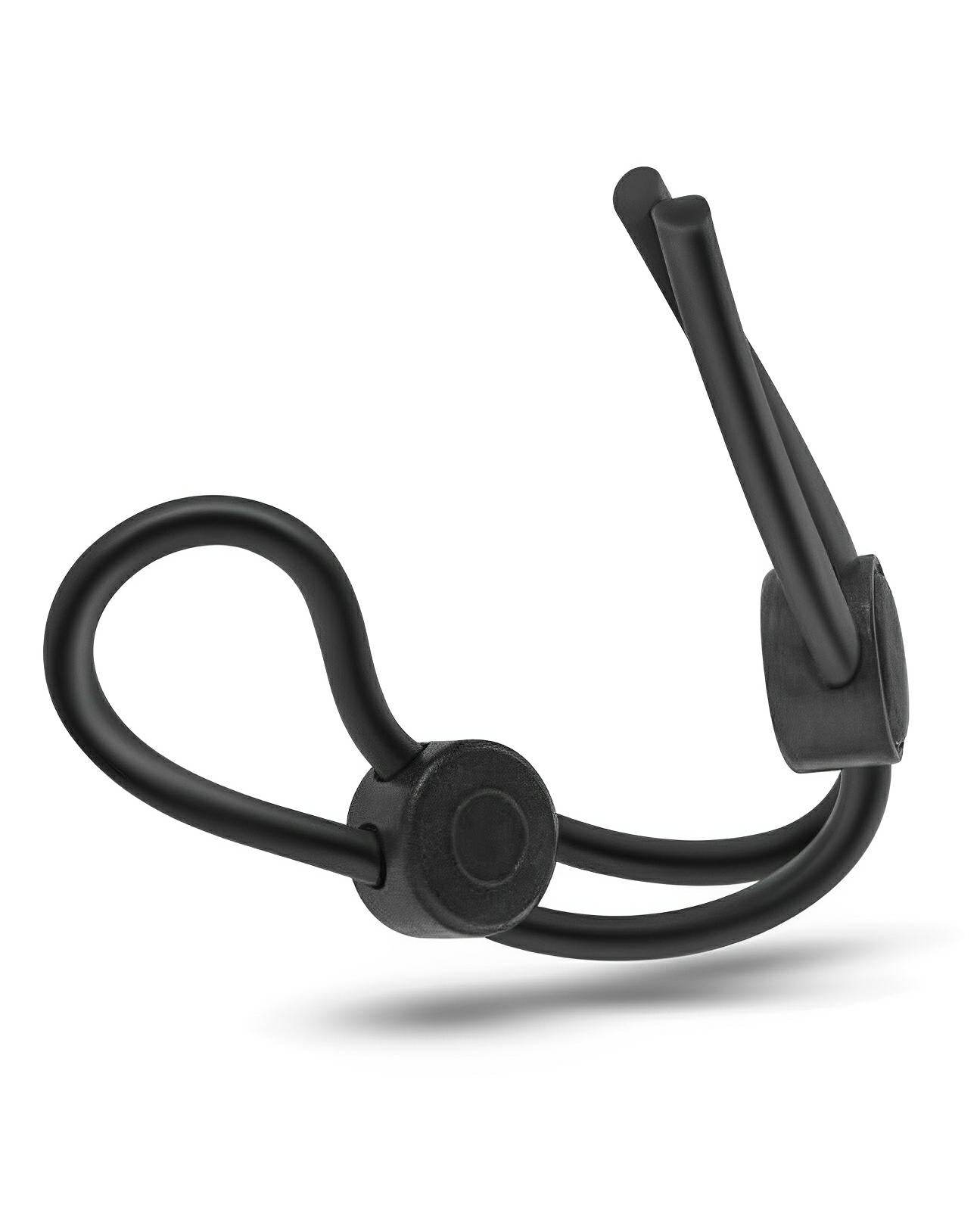 Blush Stay Hard Silicone Double Loop Cock Ring - Black - SEX LOVE DOLLS