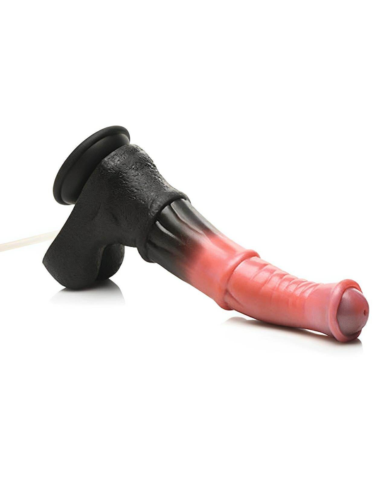 Creature Cocks Centaur Explosion Squirting Silicone Dildo - Black/Peach - SEX LOVE DOLLS