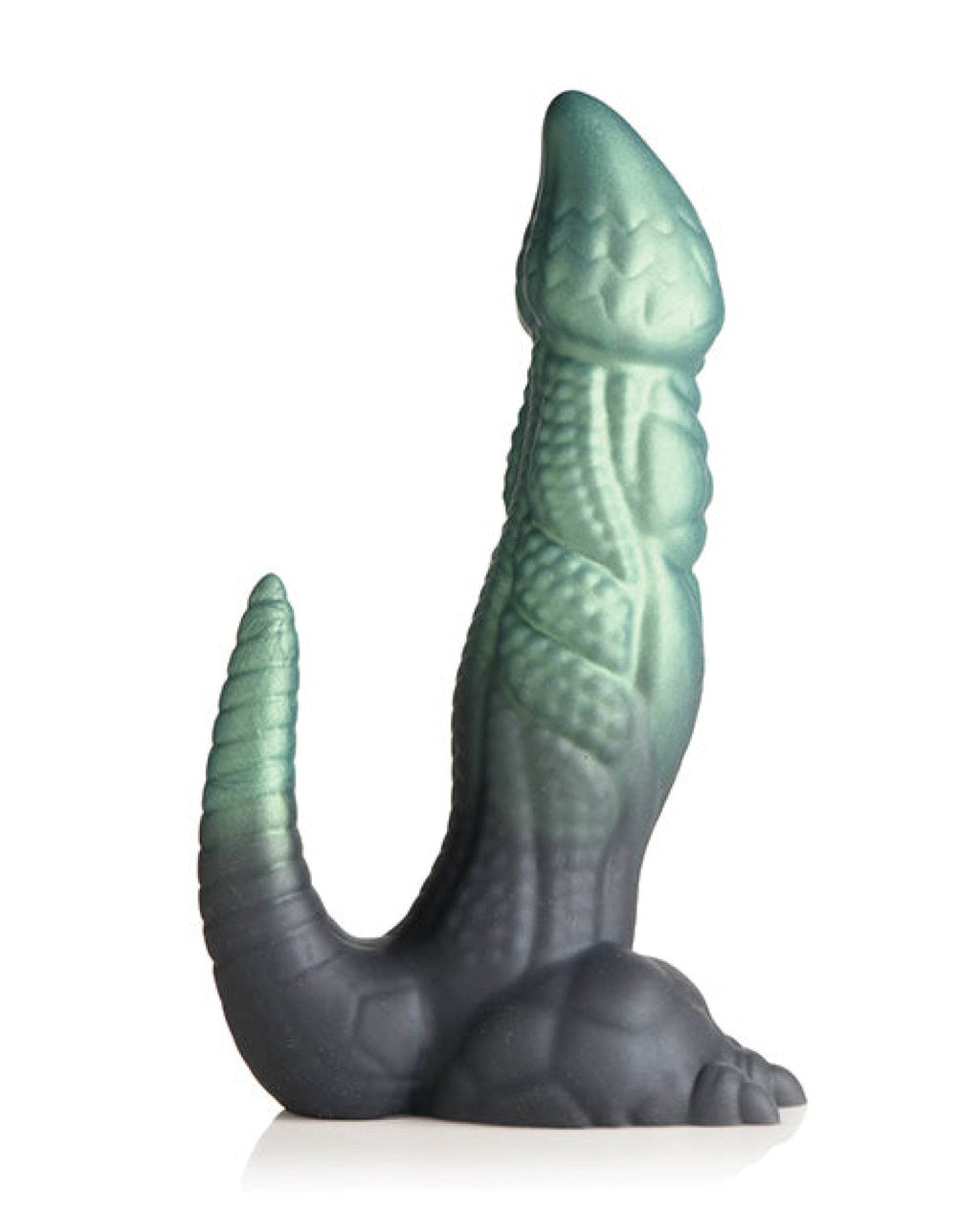 Creature Cocks Dickosaur Dinosaur Silicone Dildo - Black/Teal - SEX LOVE DOLLS