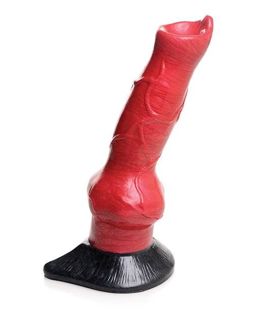 Creature Cocks Hell-Hound Canine Penis Silicone Dildo - Red/Black - SEX LOVE DOLLS