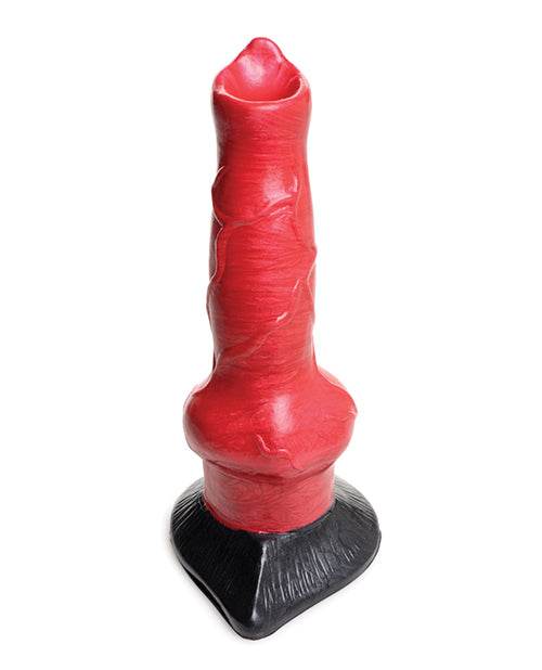 Creature Cocks Hell-Hound Canine Penis Silicone Dildo - Red/Black - SEX LOVE DOLLS
