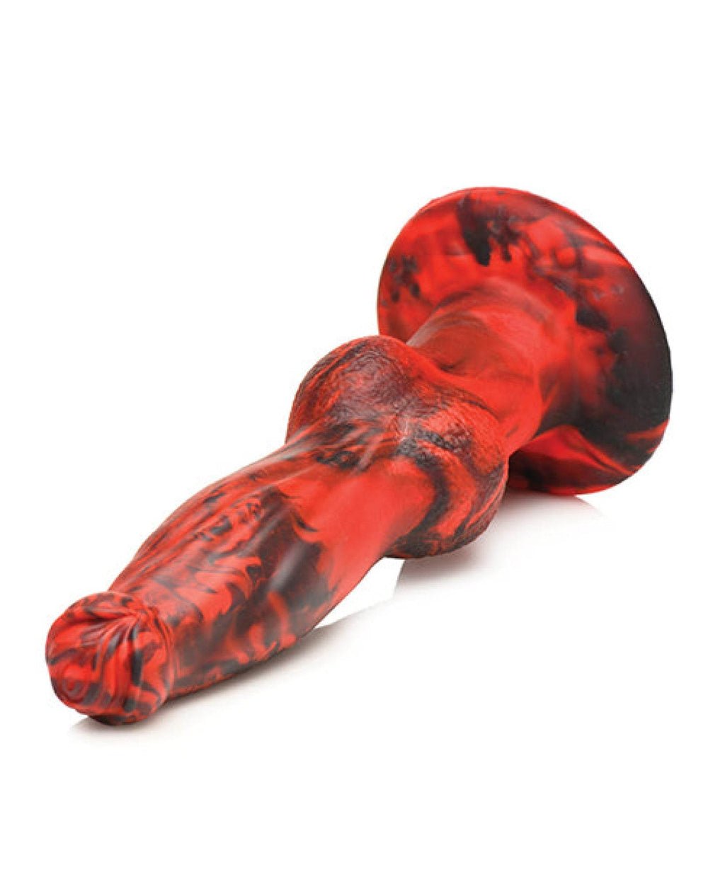 Creature Cocks Hell-Wolf Thrusting & Vibrating Silicone Dildo - Black/Red - SEX LOVE DOLLS