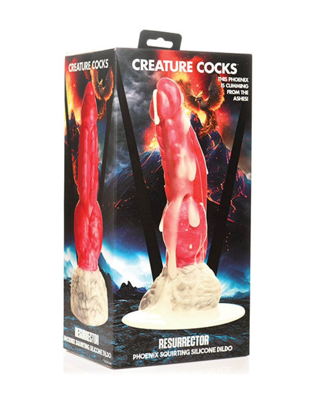 Creature Cocks Resurrector Phoenix Squirting Silicone Dildo - Red/White - SEX LOVE DOLLS