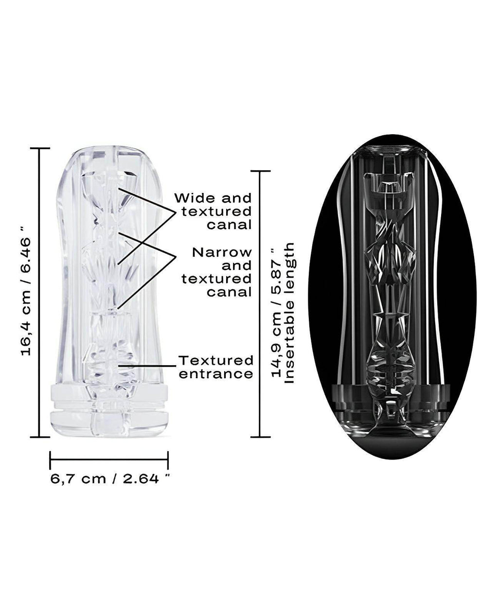 Dorcel Deep Blow Multi Sensation Sleeve - Clear - SEX LOVE DOLLS