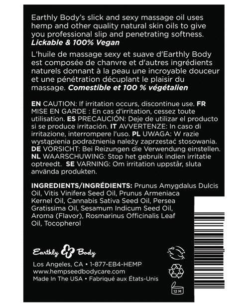 Earthly Body Edible Massage Oil - SEX LOVE DOLLS