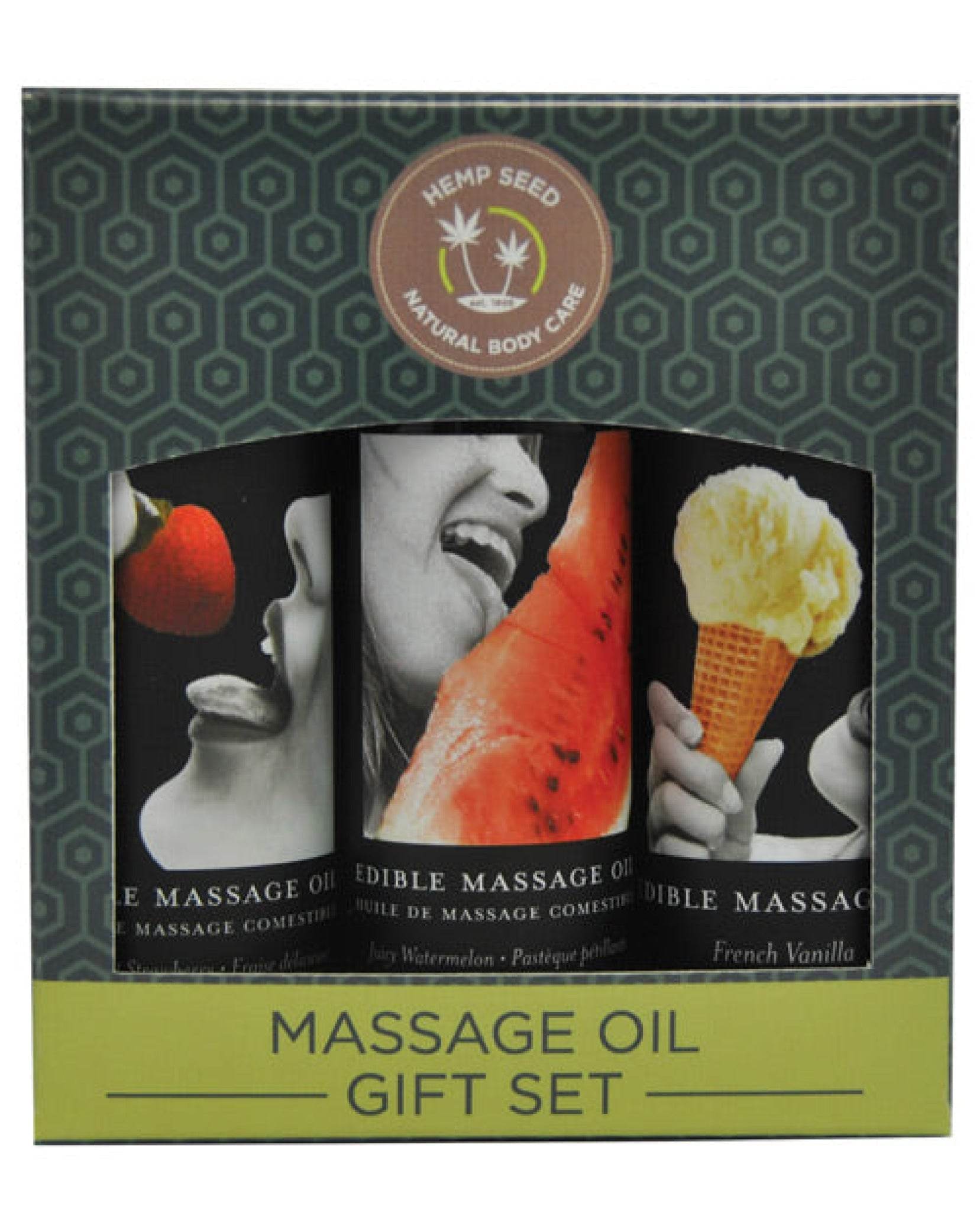 Earthly Body Edible Massage Oil Gift Set - 2 Oz - SEX LOVE DOLLS