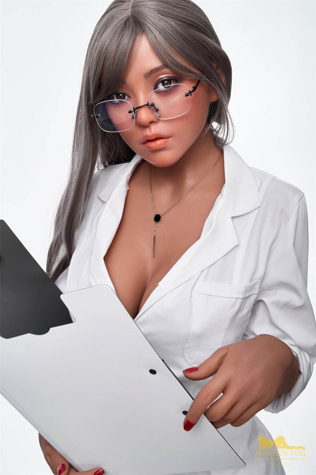 Eileen Dark Tanned Realistic Silicone Head + TPE Body - IronTech Doll® - SEX LOVE DOLLS