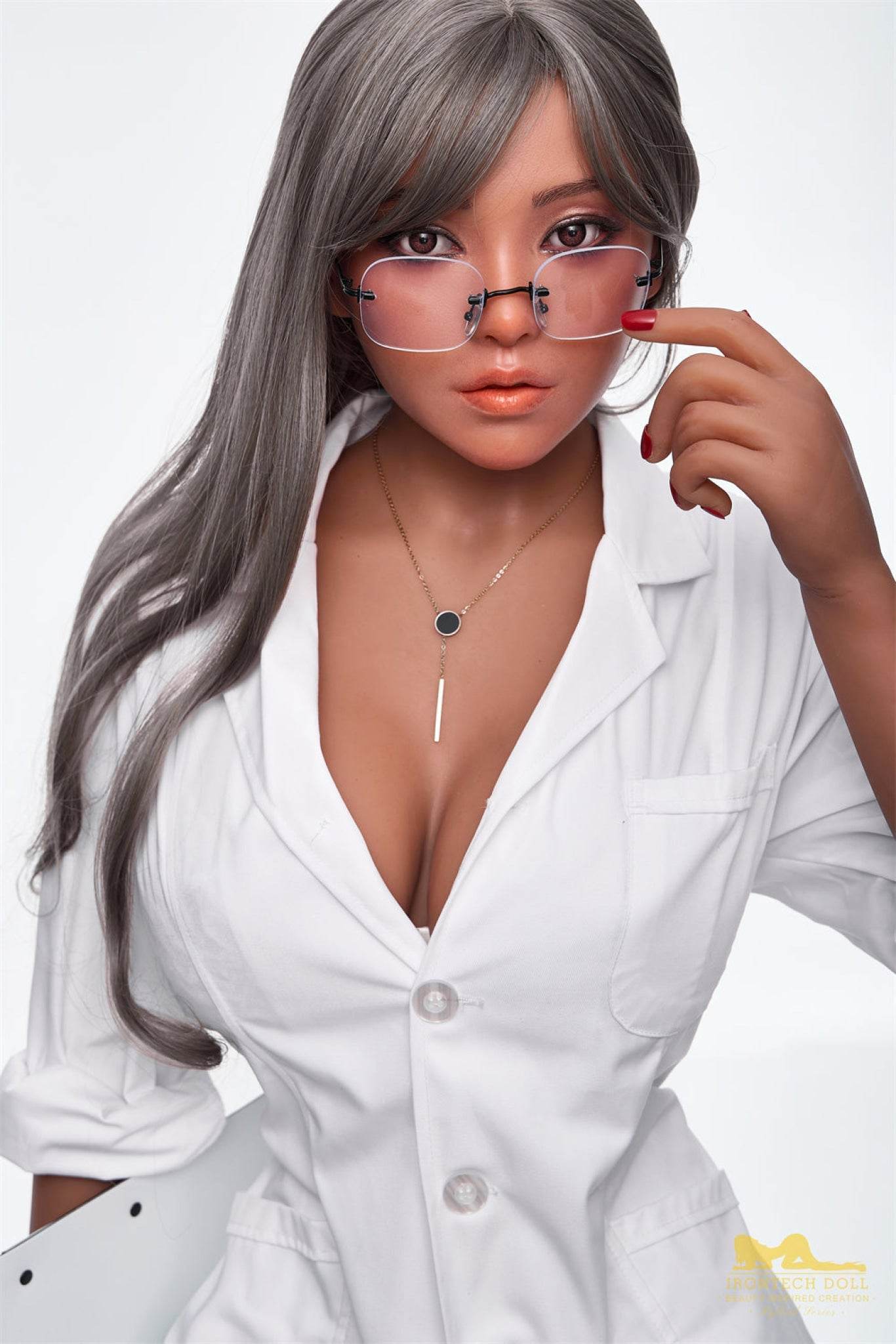 Eileen Dark Tanned Realistic Silicone Head + TPE Body - IronTech Doll® - SEX LOVE DOLLS