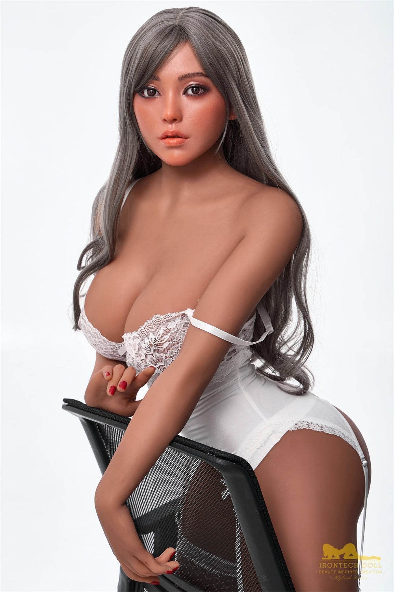 Eileen Dark Tanned Realistic Silicone Head + TPE Body - IronTech Doll® - SEX LOVE DOLLS