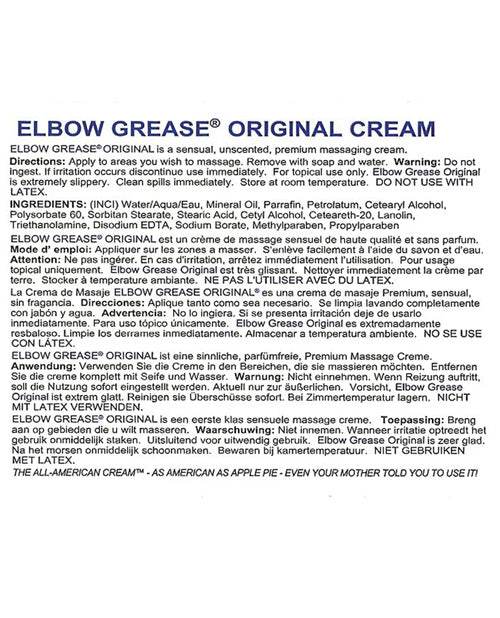 Elbow Grease Original Cream Jar - SEX LOVE DOLLS