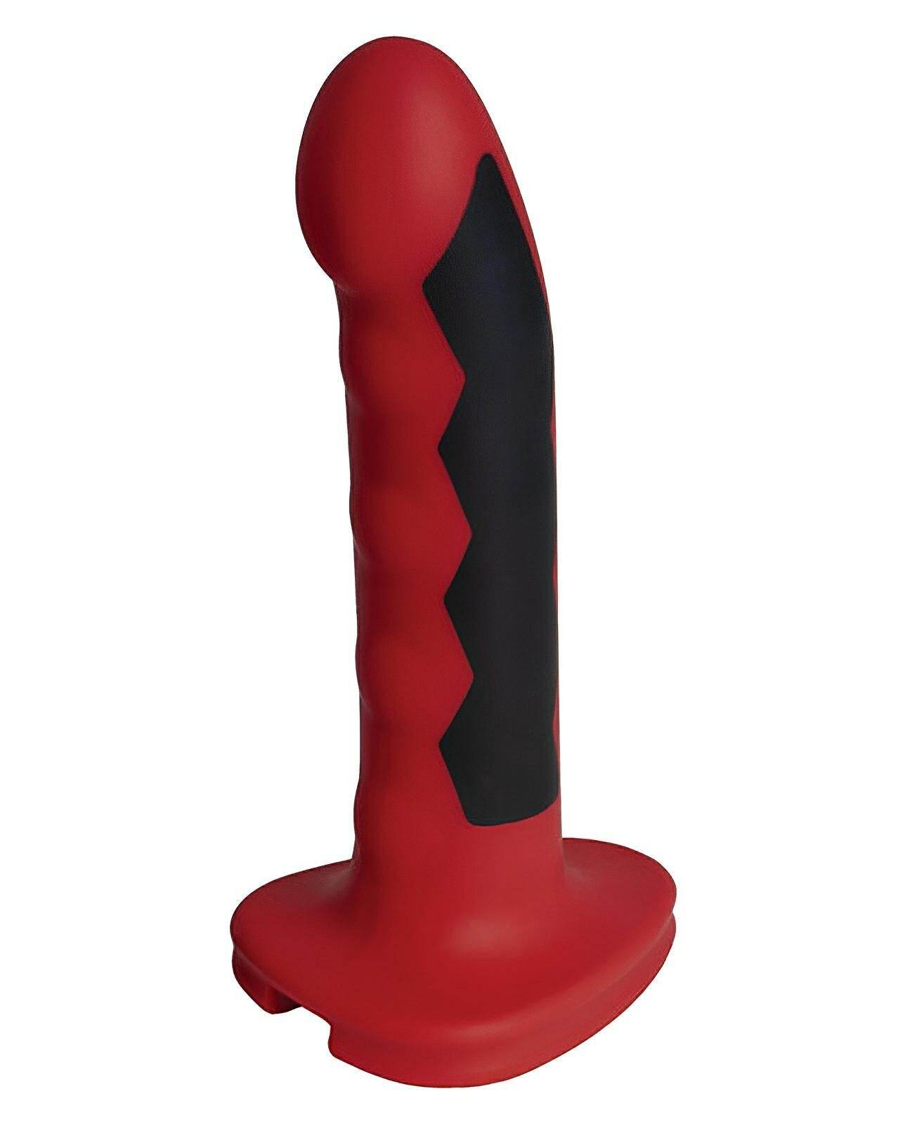Electrastim Silicone Fusion Komodo Dildo - Red-black - SEX LOVE DOLLS