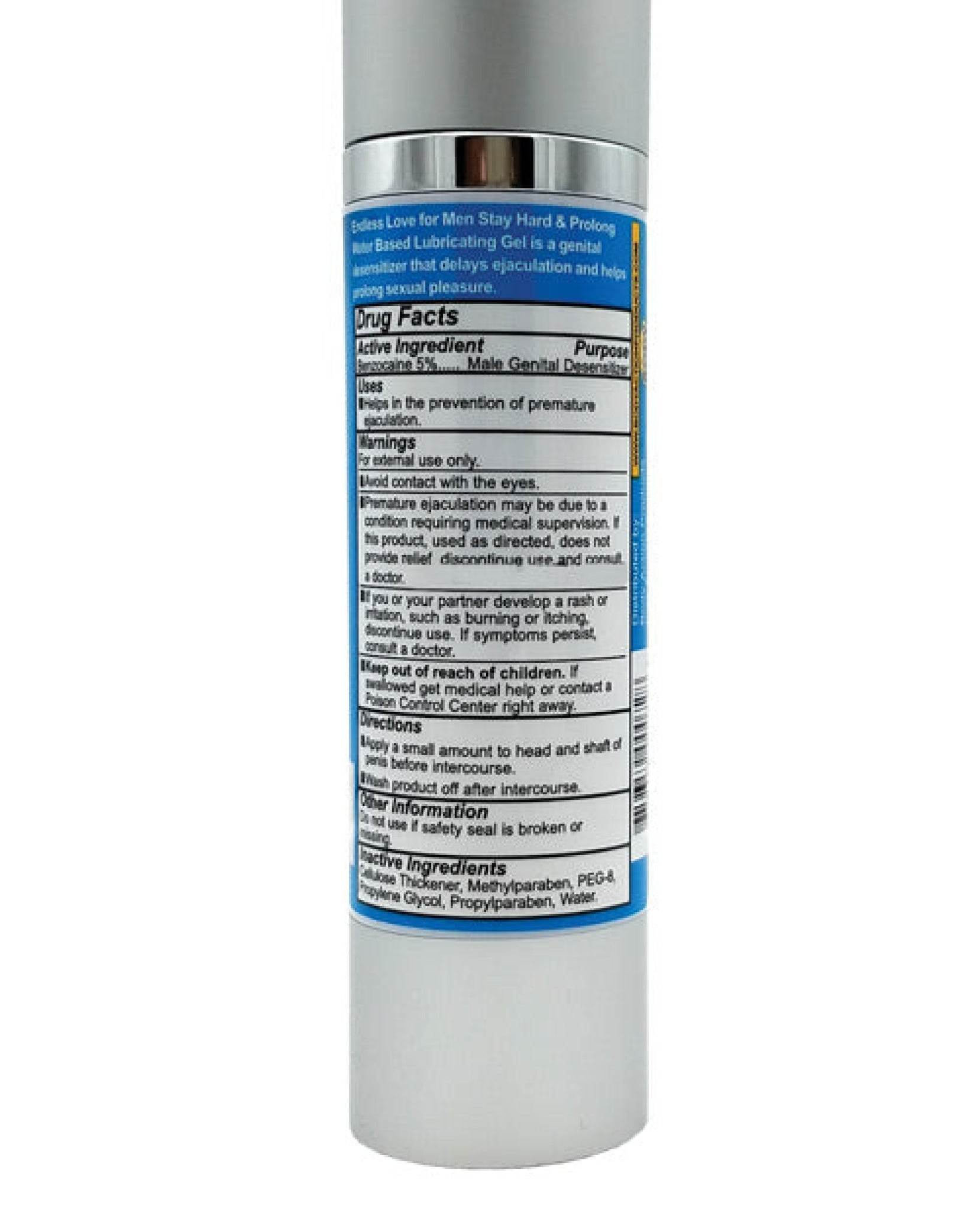 Endless Love For Men Stayhard & Prolong Lubricant - 1.7 Oz - SEX LOVE DOLLS