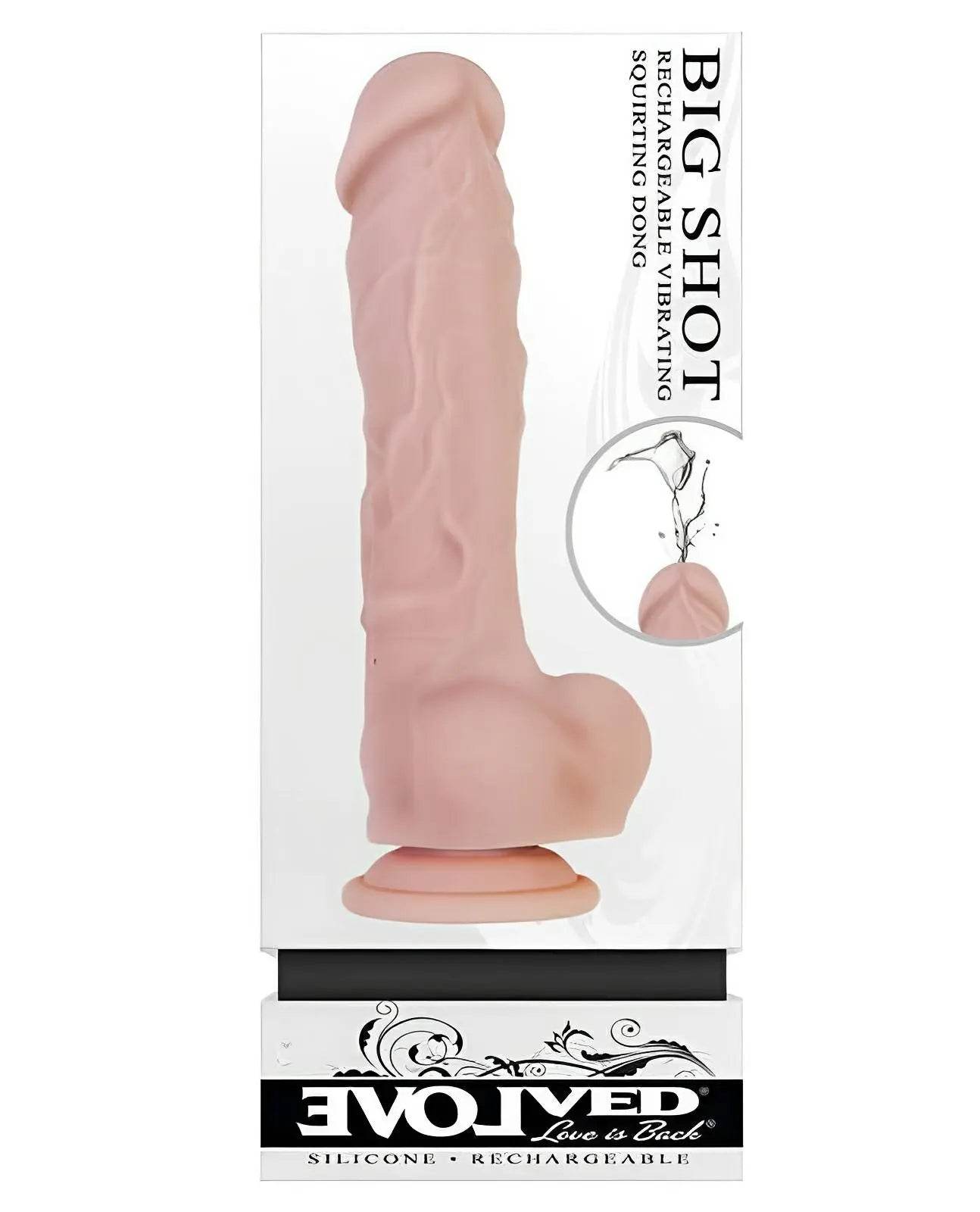 Evolved Big Shot Vibrating & Squirting Dong - Flesh - SEX LOVE DOLLS