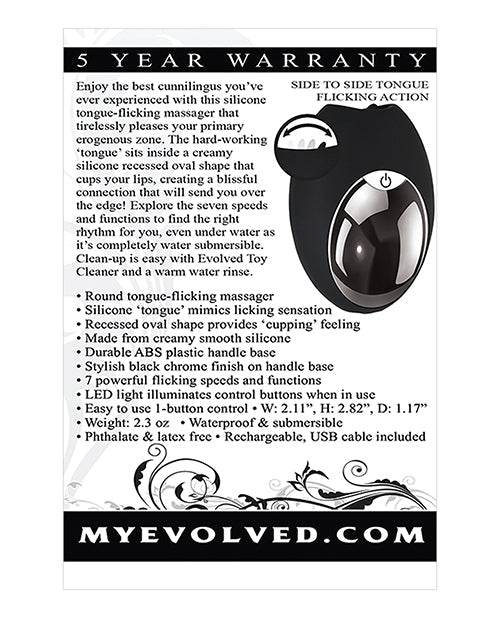 Evolved Lickity Slit Oral Massager - Black - SEX LOVE DOLLS
