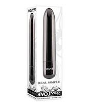 Evolved Real Simple Rechargeable Bullet - Black Chrome - SEX LOVE DOLLS