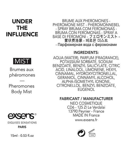 EXSENS of Paris Body Mist with Pheromones - 15 ml Under the Influence - SEX LOVE DOLLS