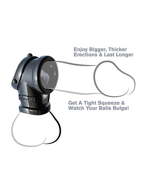 Fantasy C-Ringz Cock Pipe w/Ball Stretcher - Black - SEX LOVE DOLLS