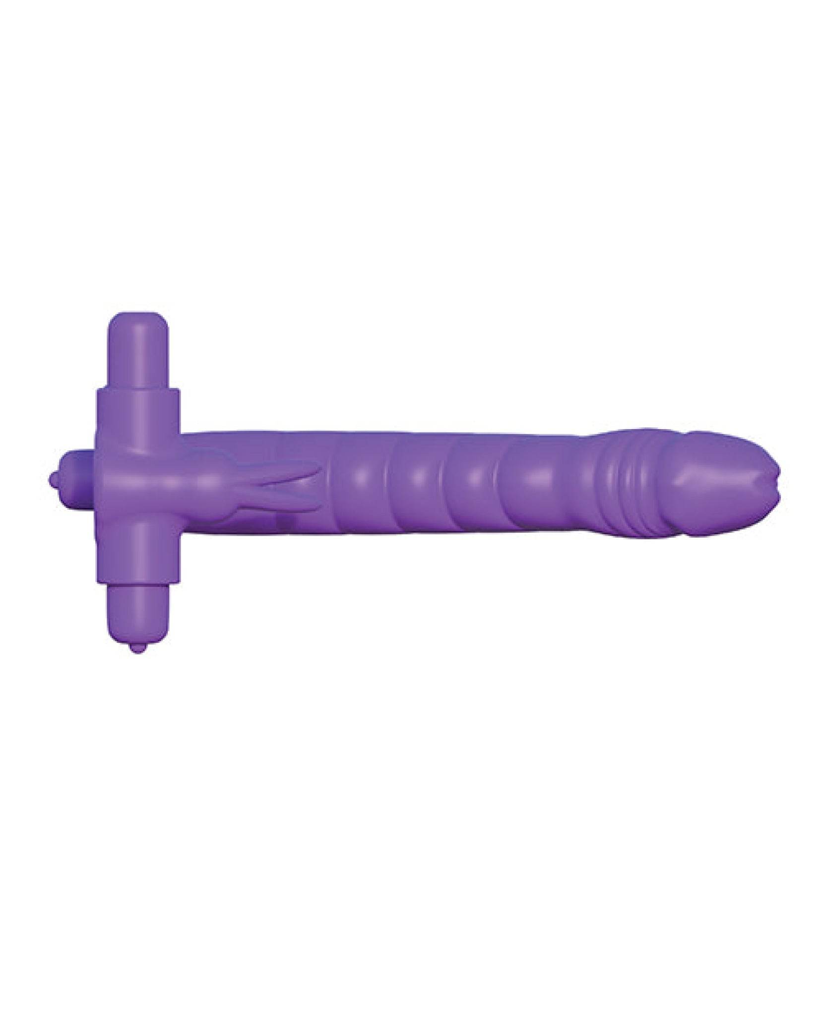 Fantasy C-ringz Silicone Double Pene Rabbit - Purple - SEX LOVE DOLLS