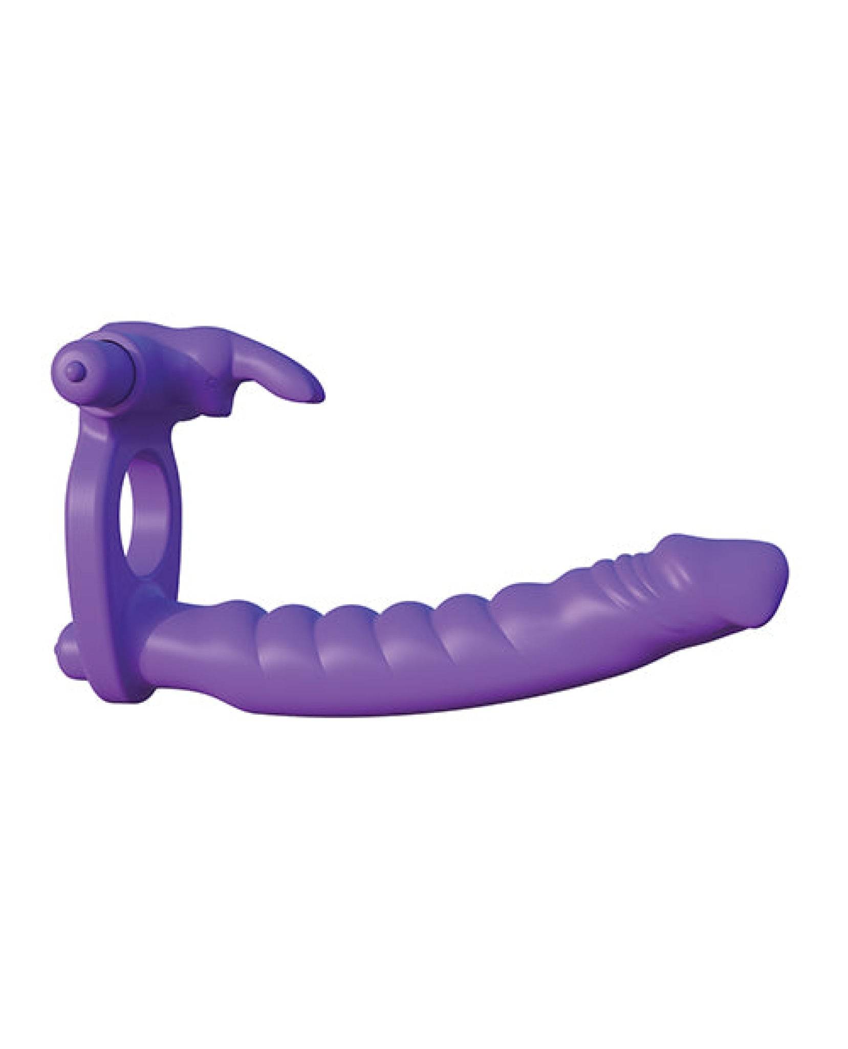 Fantasy C-ringz Silicone Double Pene Rabbit - Purple - SEX LOVE DOLLS
