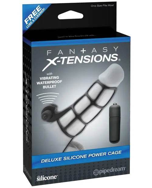 Fantasy X-tensions Deluxe Silicone Power Cage - Black - SEX LOVE DOLLS