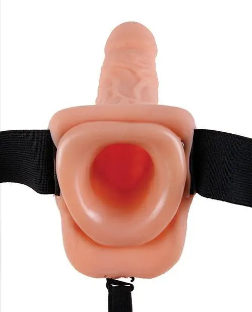 Fetish Fantasy Series 9" Vibrating Hollow Strap On W-balls - Flesh