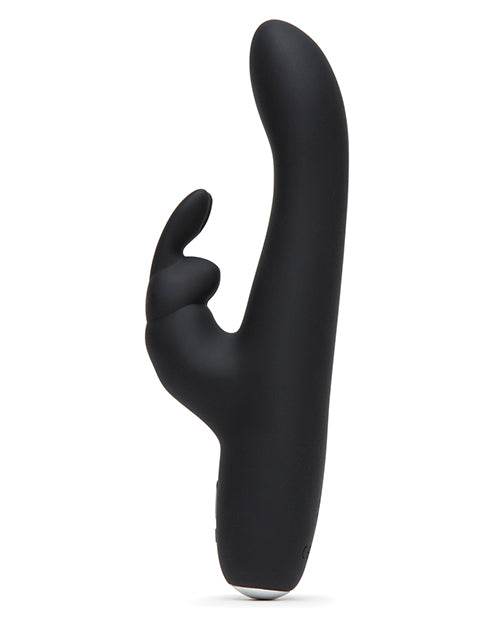 Fifty Shades of Grey Greedy Girl Rechargeable Slimline Rabbit Vibrator - Black - SEX LOVE DOLLS