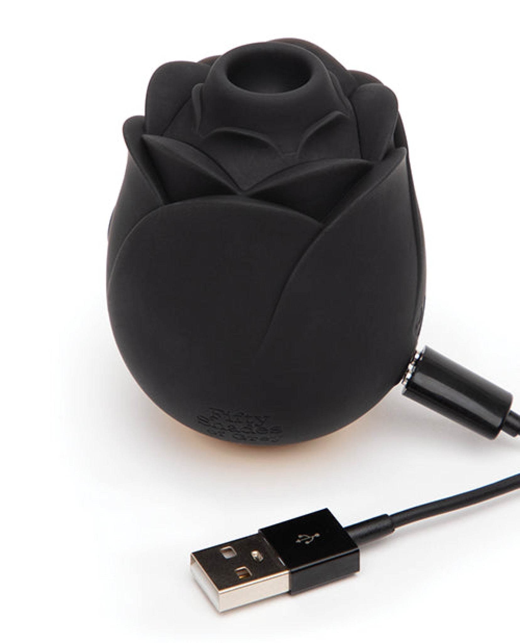Fifty Shades Of Grey Hearts & Flowers Rose Vibrator - Black - SEX LOVE DOLLS