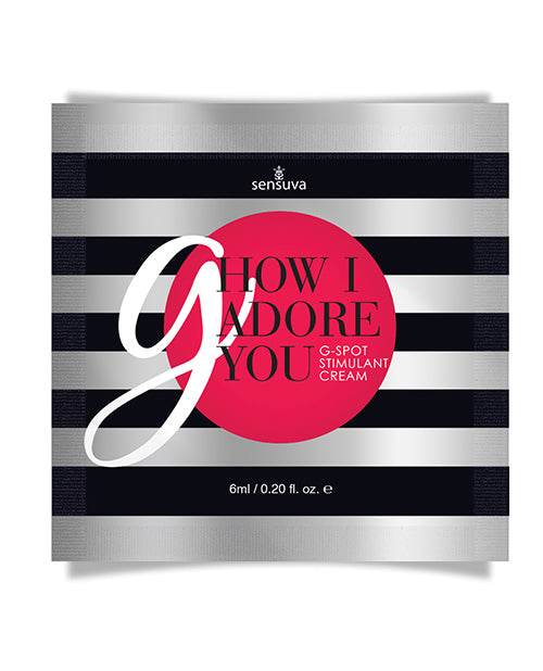 G How I Adore You G-Spot Enhancement Cream - 6 ml Single Use Pillow Packet - SEX LOVE DOLLS