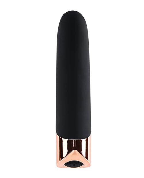 Gender X The Gold Standard Rechargeable Silicone Bullet - Black/Rose Gold - SEX LOVE DOLLS