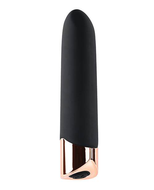 Gender X The Gold Standard Rechargeable Silicone Bullet - Black/Rose Gold - SEX LOVE DOLLS