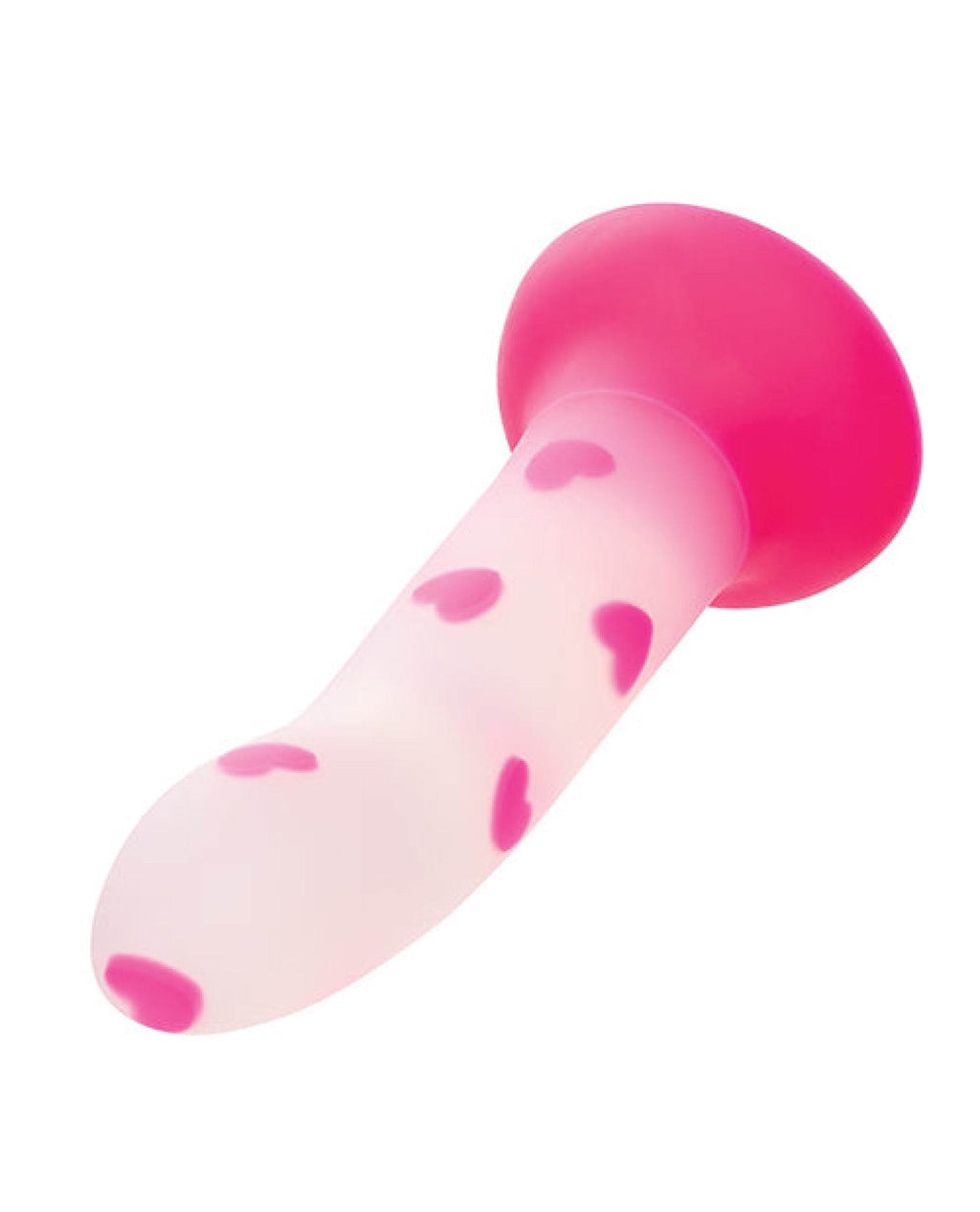 Glow Stick Heart Suction Cup Glow-in-the-Dark Dildo - Pink - SEX LOVE DOLLS