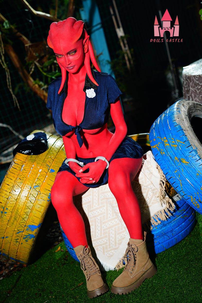 Grace Red Skin Curvy Fantasy Sex Doll - Doll's Castle [USA STOCK] - SEX LOVE DOLLS