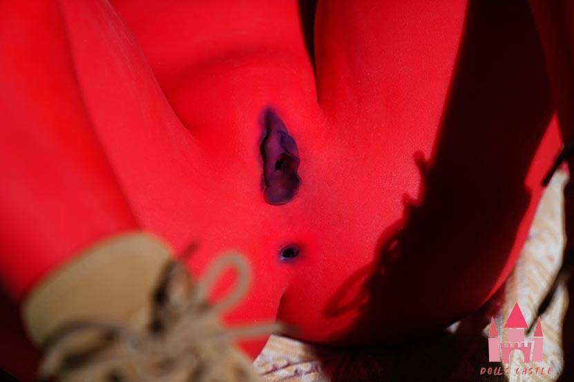 Grace Red Skin Curvy Fantasy Sex Doll - Doll's Castle [USA STOCK] - SEX LOVE DOLLS