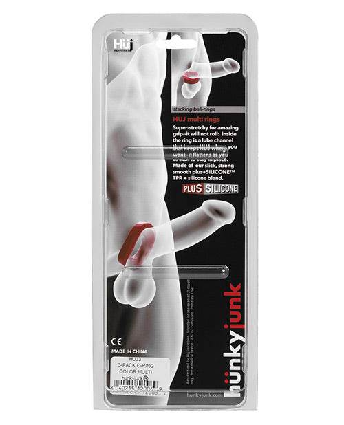 Hunky Junk C Ring Multi Pack - Pack Of 3 - SEX LOVE DOLLS