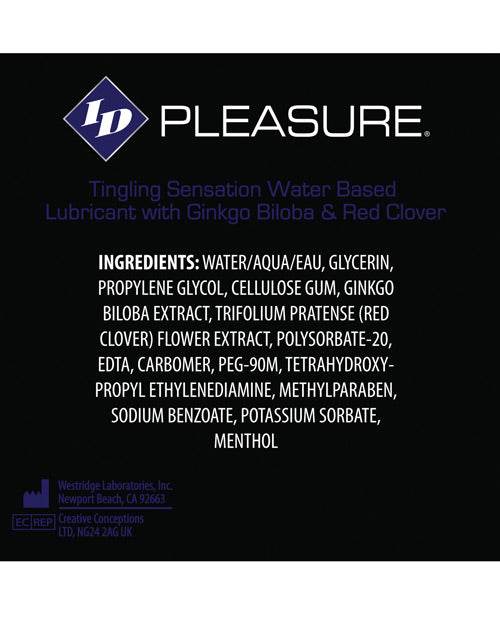 Id Pleasure Waterbased Tingling Lubricant - SEX LOVE DOLLS
