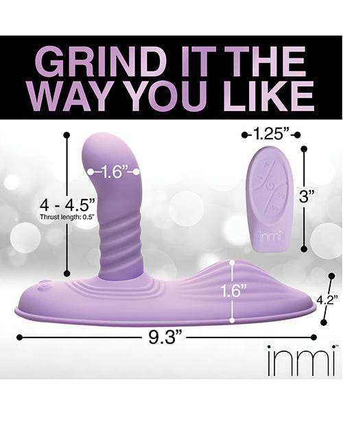 Inmi Thrust N' Grind Thrusting & Vibrating Silicone Grinder - Purple - SEX LOVE DOLLS