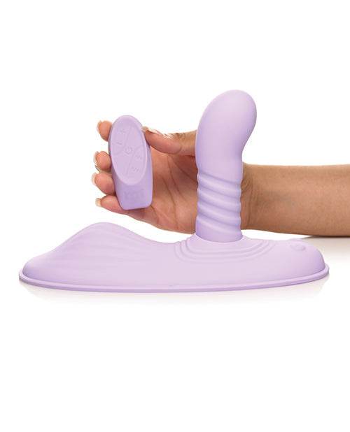 Inmi Thrust N' Grind Thrusting & Vibrating Silicone Grinder - Purple - SEX LOVE DOLLS