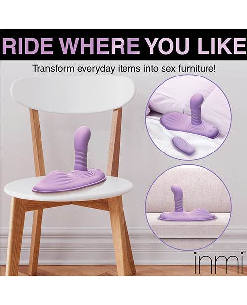 Inmi Thrust N' Grind Thrusting & Vibrating Silicone Grinder - Purple - SEX LOVE DOLLS