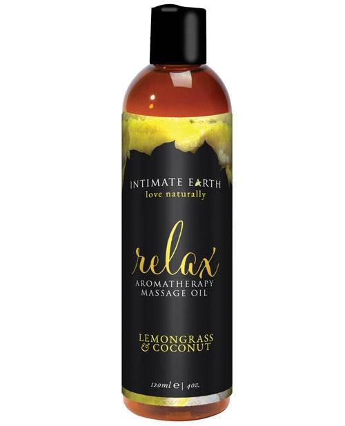 Intimate Earth Relaxing Massage Oil - 120 Ml Coconut & Lemongrass - SEX LOVE DOLLS