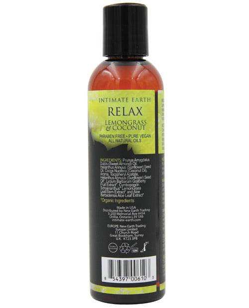 Intimate Earth Relaxing Massage Oil - 120 Ml Coconut & Lemongrass - SEX LOVE DOLLS