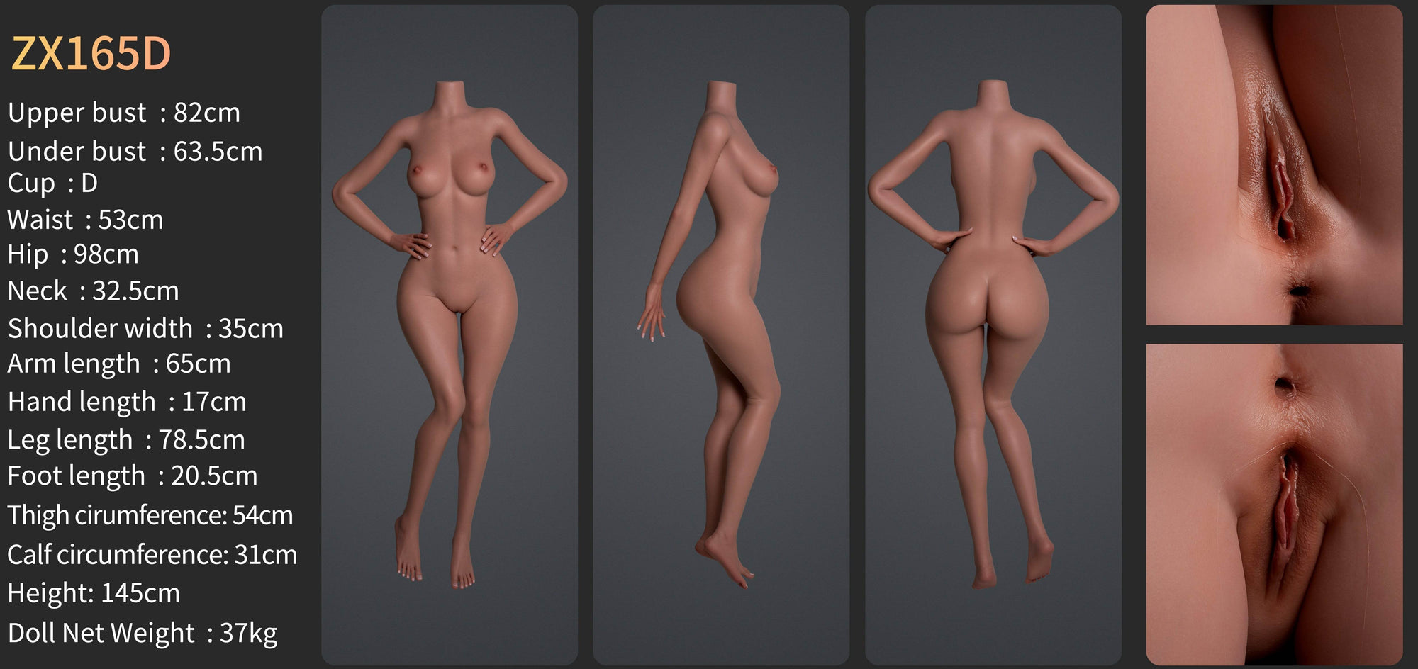 Janett Premium Silicone Head (Movable Jaw + Implanted Hair) + SLE Body Sex Doll - ZELEX® [USA STOCK] - SEX LOVE DOLLS