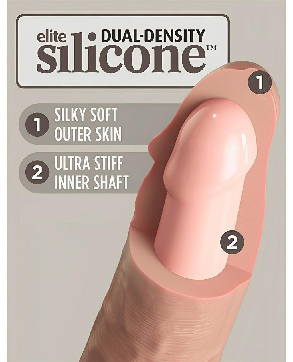 King Cock Elite 8" Dual Density Silicone Cock
