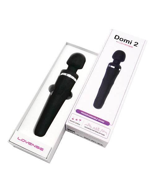 Lovense Domi 2 Flexible Rechargeable Mini Wand - Black - SEX LOVE DOLLS